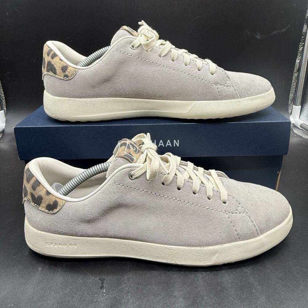 Cole Haan Womens size 7.5 Grandpro Tennis Shoe Gray Animal Print Sneaker W24909
